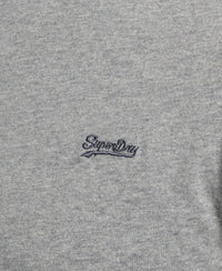 Organic Cotton Essential Logo Ringer T-Shirt - Grey Marl - Superdry Singapore