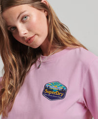 Travel T-Shirt - Pink Lilac - Superdry Singapore
