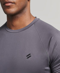Train Premium Short Sleeve T-shirt - Charcoal - Superdry Singapore