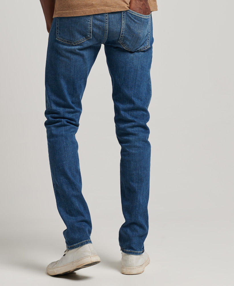 Organic Cotton Slim Jeans - Mercer Mid Blue - Superdry Singapore