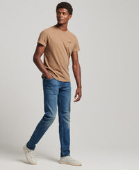 Organic Cotton Slim Jeans - Mercer Mid Blue - Superdry Singapore