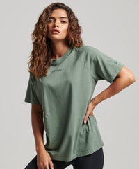 Organic Cotton Core Short Sleeve T-Shirt - Laurel Khaki - Superdry Singapore