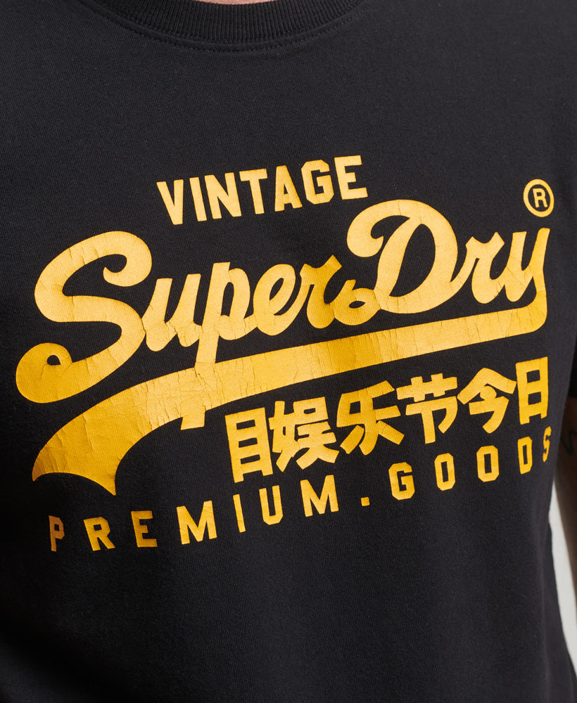Vintage Logo Heritage T-Shirt - Black - Superdry Singapore