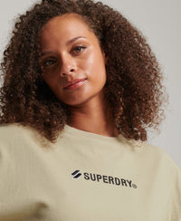 Sport Logo Oversized Boxy T-Shirt - Explorer Sand - Superdry Singapore