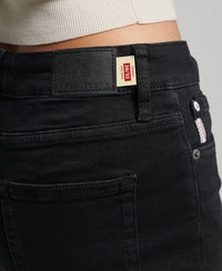 Organic Cotton Vintage Mid Rise Skinny Jeans - Black Rinse - Superdry Singapore