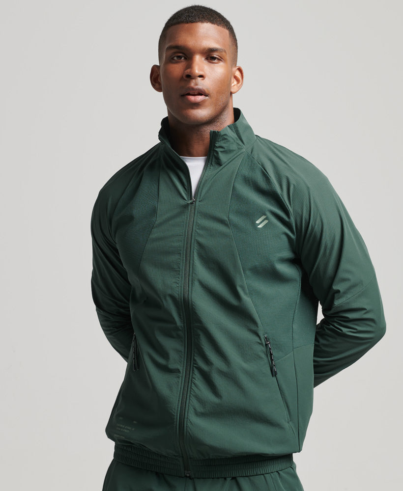 Stretch Woven Track Top - Eagle Green - Superdry Singapore