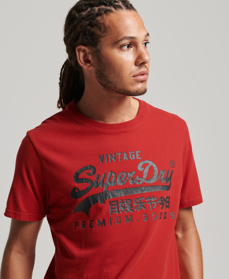 Vintage Logo Heritage T-Shirt - Risk Red - Superdry - Men Tops – Superdry  Singapore