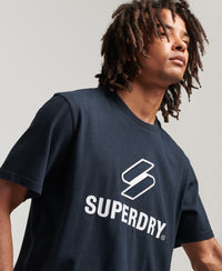S Logo Stacked Applique T-Shirt - Deep Navy - Superdry Singapore