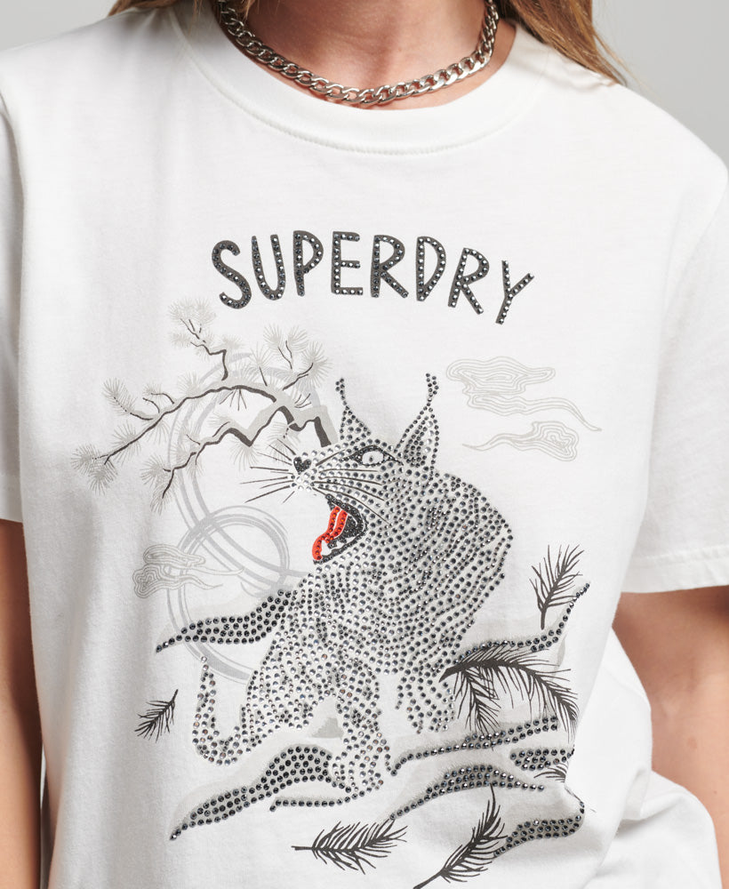 Suika Graphic T-Shirt - Ecru - Superdry Singapore