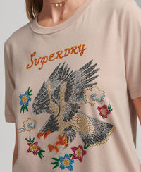 Suika Graphic T-Shirt - Rose Dust - Superdry Singapore