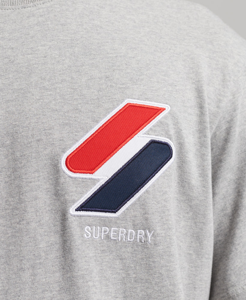Classic Applique T-Shirt - Grey Marl - Superdry Singapore