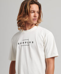 Surplus Loose T-Shirt - Bright White - Superdry Singapore