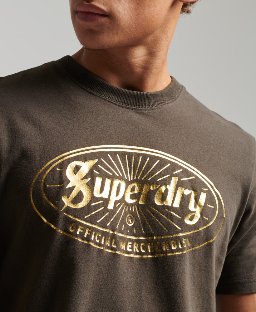 Lightning Workwear Logo T-Shirt - Vintage Black - Superdry Singapore