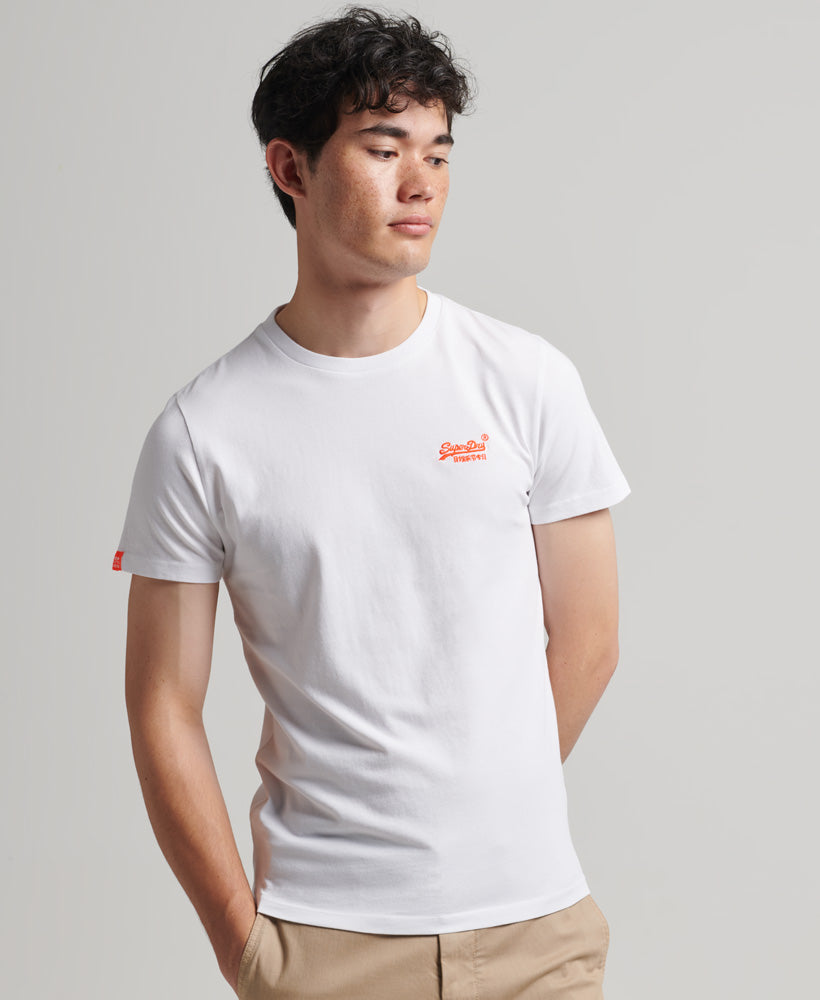 Orange Label Neon Lite T-Shirt - Optic - Superdry Singapore