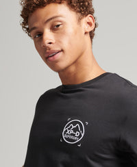 XPD Embroidered Loose T-Shirt - Black - Superdry Singapore