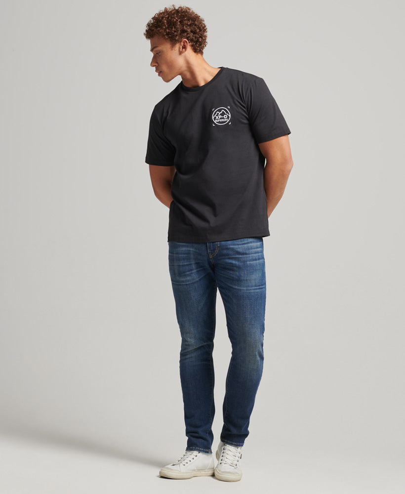 XPD Embroidered Loose T-Shirt - Black - Superdry Singapore
