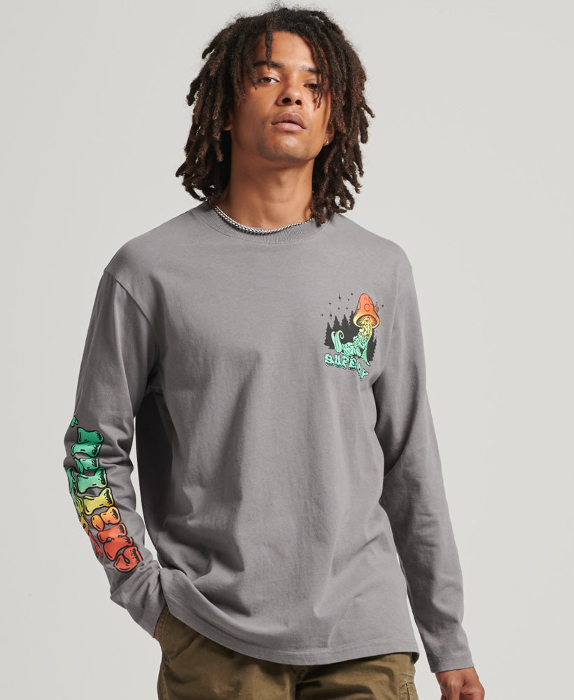 Into The Woods Long Sleeve Top - Rock - Superdry Singapore