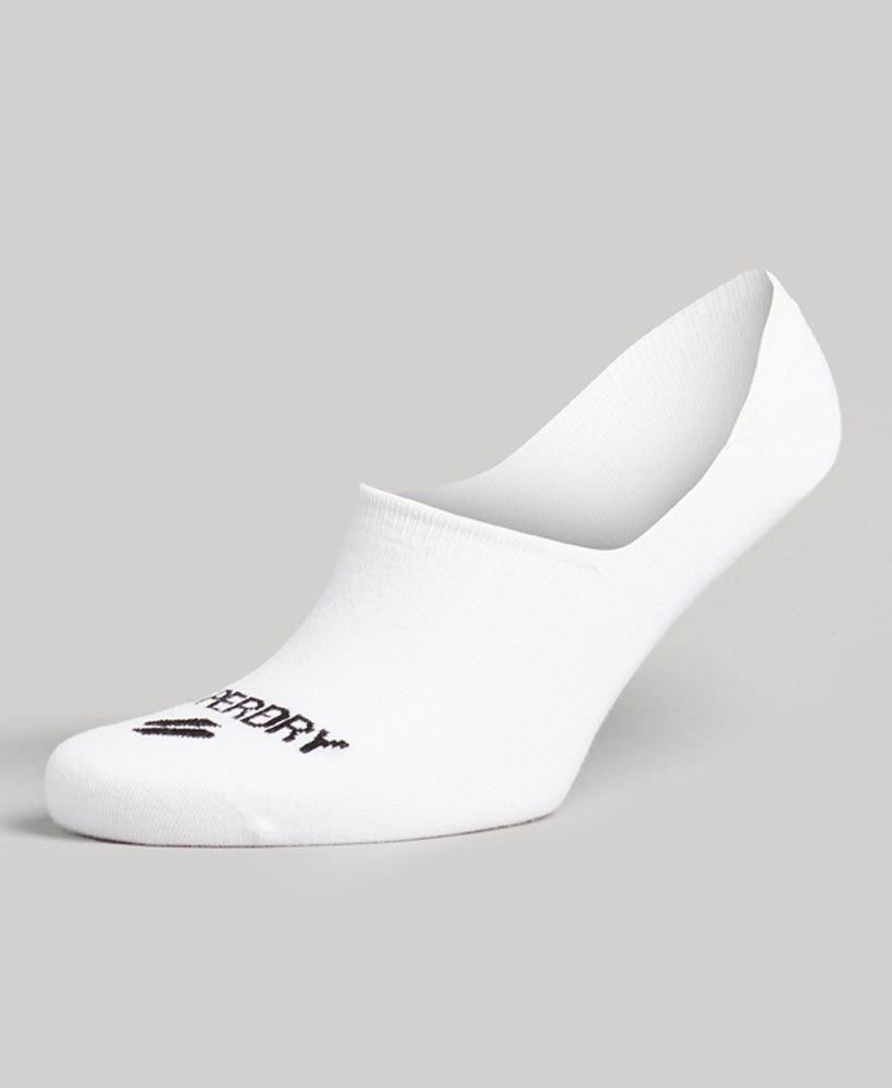 Coolmax No-show Socks - White Multipack - Superdry Singapore