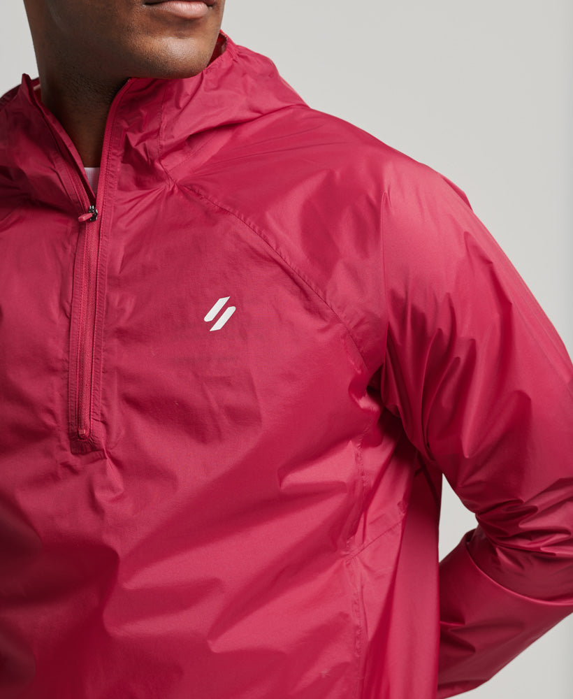 Run Lightweight Waterproof Shell Jacket - Carmine Red - Superdry Singapore