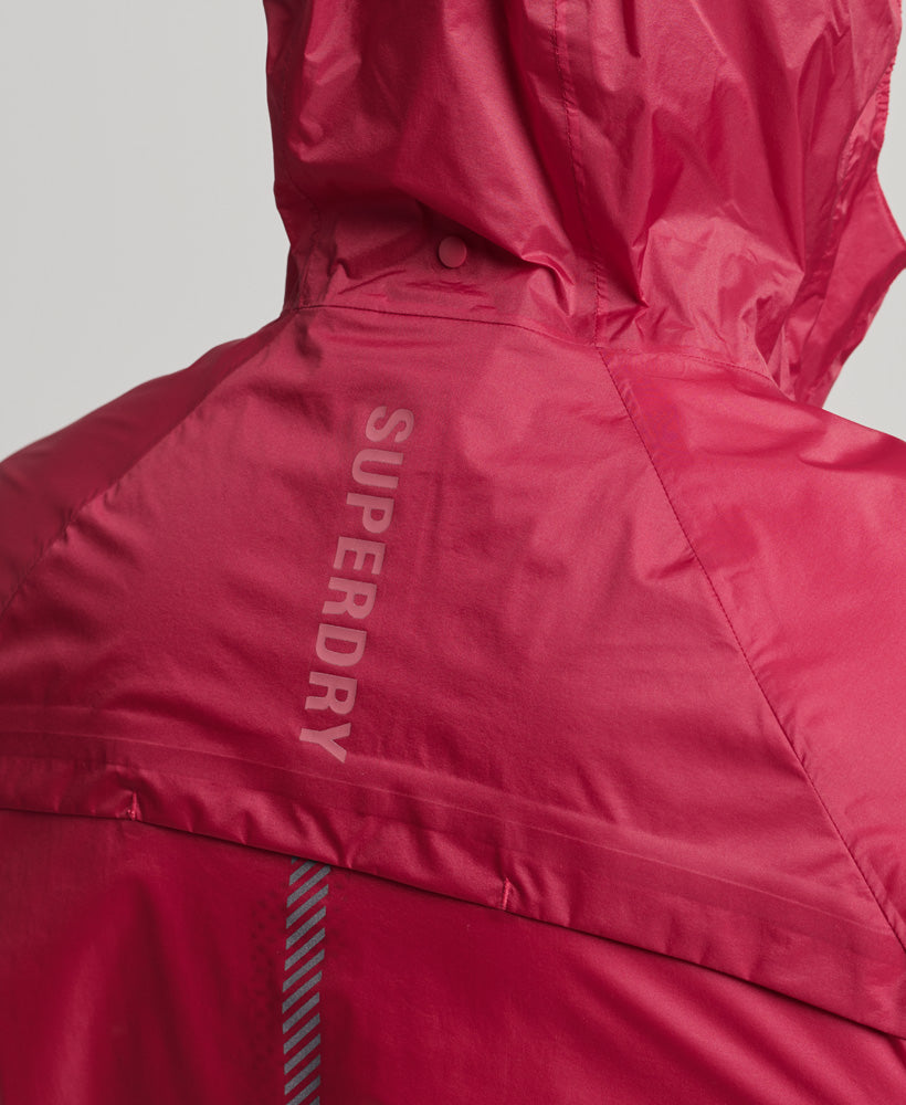 Run Lightweight Waterproof Shell Jacket - Carmine Red - Superdry Singapore