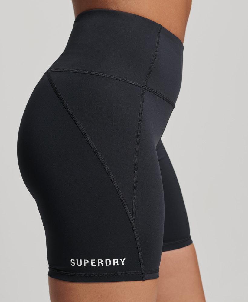 Core 6inch Tight Shorts - Black - Superdry Singapore