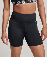 Core 6inch Tight Shorts - Black - Superdry Singapore