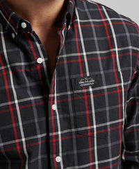 Cotton Check Merchant Shirt - Dartmouth Check Black - Superdry Singapore