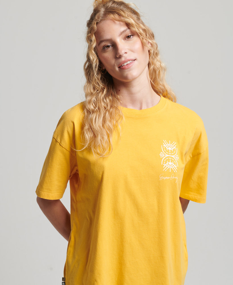 Nomadic Folk T-Shirt - Pigment Yellow - Superdry Singapore