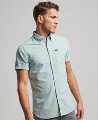 Oxford Short Sleeve Shirt - Sage Green - Superdry Singapore