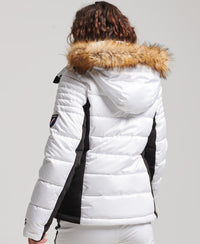 Snow Luxe Puffer Jacket - Optic - Superdry Singapore