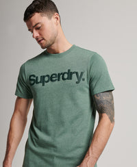 Vintage Core Logo Classic T-Shirt - Portland Green Grit - Superdry Singapore