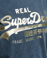Vintage Logo Embellished T-Shirt - Ink - Superdry Singapore