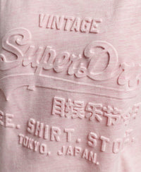 Vintage Logo Embossed T-Shirt - Pastel Pink Snowy - Superdry Singapore