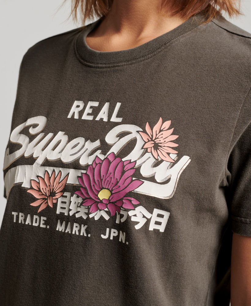 Vintage Logo Narrative T-Shirt - Vintage Black - Superdry Singapore