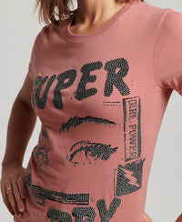 Lo-fi Poster T-Shirt - Dusty Rose - Superdry Singapore