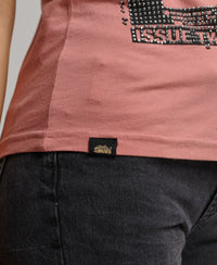 Lo-fi Poster T-Shirt - Dusty Rose - Superdry Singapore