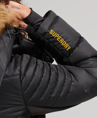 Snow Luxe Puffer Jacket - Black - Superdry Singapore