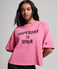 Organic Cotton Core Sport T-Shirt - Marne Pink - Superdry Singapore