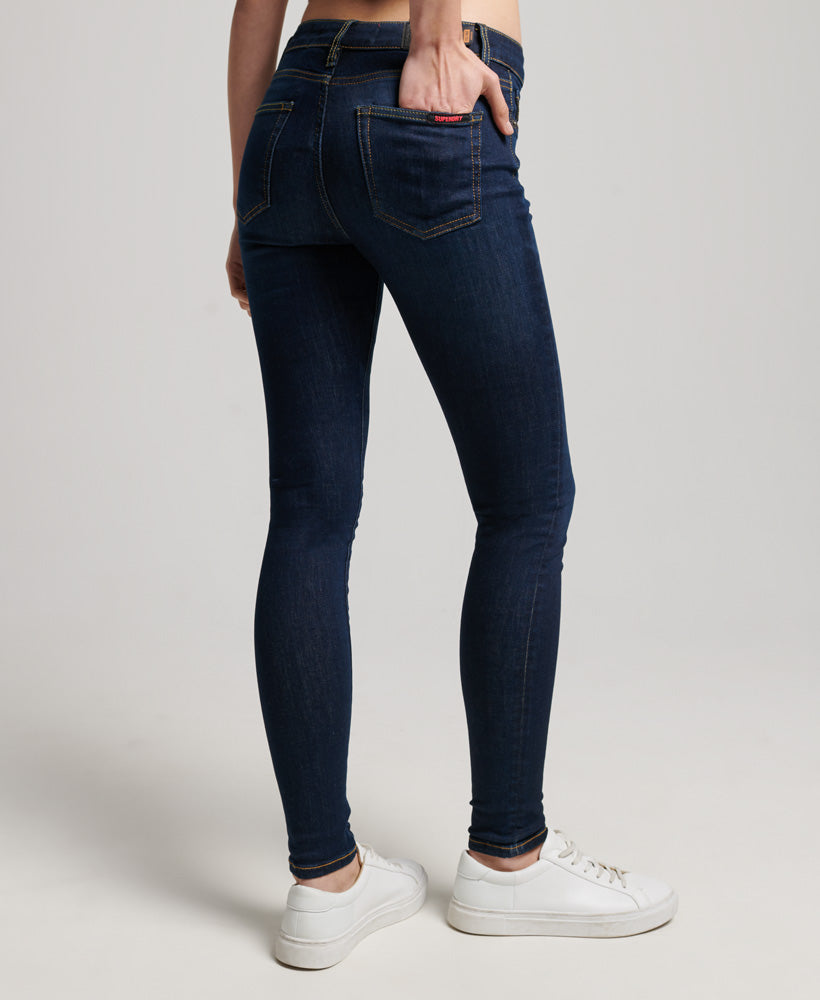 Organic Cotton Vintage Mid Rise Skinny Jeans - Van Dyke Mid Used - Superdry Singapore