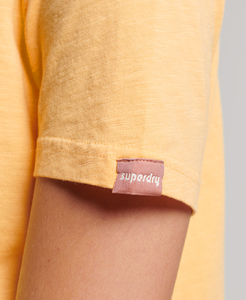 Vintage Shadow T-Shirt - Pale Marigold Yellow - Superdry Singapore