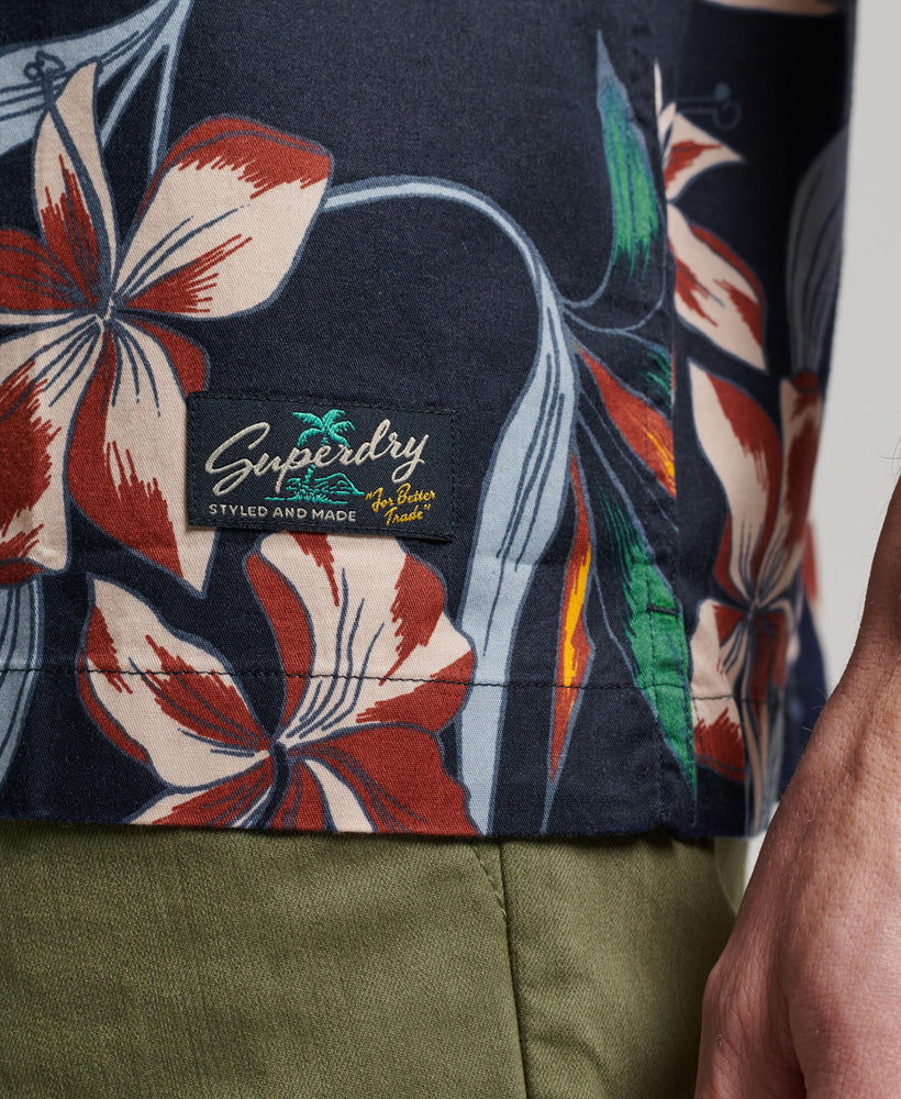 Short Sleeve Hawaiian Shirt - Dark Navy Hawaiian - Superdry Singapore