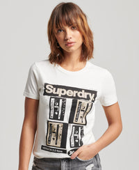 Lo-fi Poster T-Shirt - Ecru - Superdry Singapore