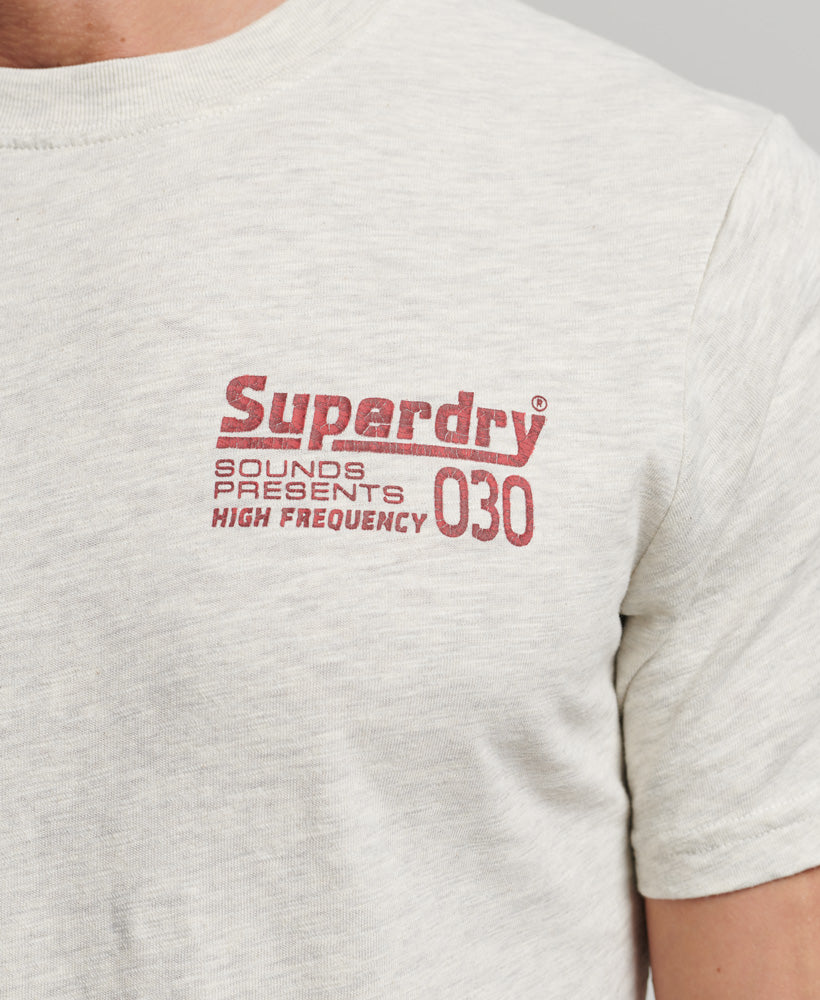 Vintage Record Label T-Shirt - Mcqueen Marl - Superdry Singapore
