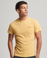Organic Cotton Essential Logo T-Shirt - Vintage Yellow Marl - Superdry Singapore