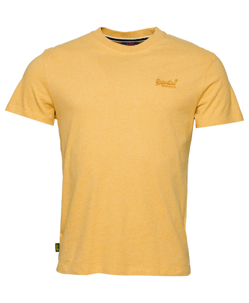 Organic Cotton Essential Logo T-Shirt - Vintage Yellow Marl - Superdry Singapore