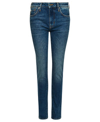 Organic Cotton Mid Rise Slim Jeans - Valley Blue - Superdry Singapore