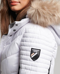 Ski Luxe Puffer Jacket - White - Superdry Singapore