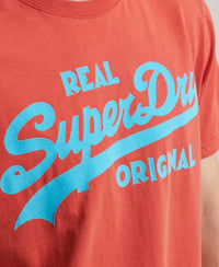 Vintage Logo Neon T-Shirt - Americana Red - Superdry Singapore