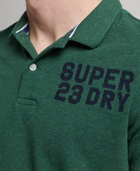 Superstate Polo Shirt - Heritage Pine Green Marl - Superdry Singapore