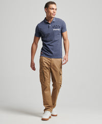 Superstate Polo Shirt - Navy Marl - Superdry Singapore